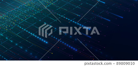 Quantum processing. Deep learning artificial intelligence. Future new technology for business or science presentation Quantum processing. Deep learning artificial intelligence. Future new technology for business or science presentation 89809010