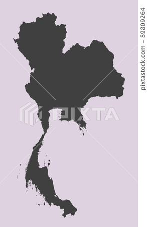 Vector map Thailand, template outline country Vector map Thailand, template outline country 89809264