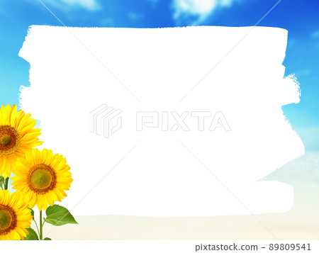 Summer sunflower frame Summer sunflower frame 89809541