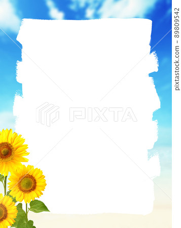 Summer sunflower frame Summer sunflower frame 89809542