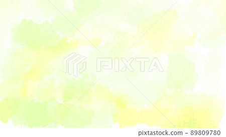 黃色綠色水彩背景 89809780