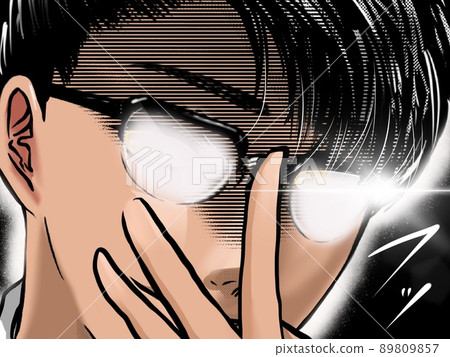 卡通 twink 眼鏡騙子詐騙和笑插圖 卡通 twink 眼鏡騙子詐騙和笑插圖 89809857