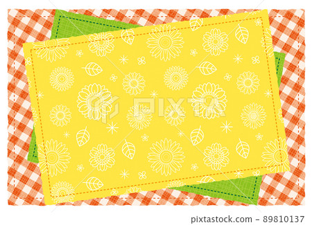 Patchwork style pattern pattern frame... - Stock Illustration [89810137 ...