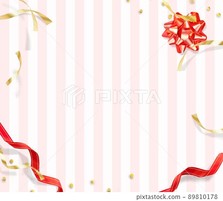 古色古香的時尚鉑金和紅絲帶框架條紋背景插圖素材 古色古香的時尚鉑金和紅絲帶框架條紋背景插圖素材 89810178