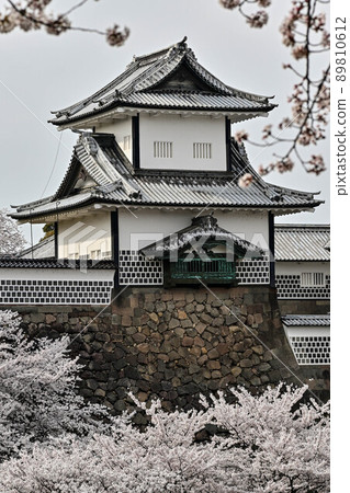 Kanazawa Castle Park where the snowstorm dances 89810612