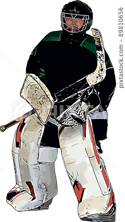 Color vector image of the goalkeeper of the... - Stock Illustration ...