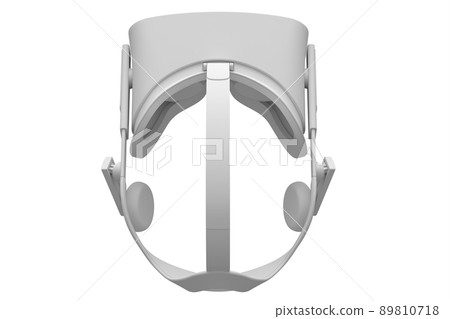 Virtual reality glasses isolated on white monochrome background. 3d render of goggles for virtual design in augmented reality or virtual gaming 89810718