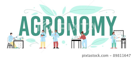 Banner, poster about agronomy, agriculture, vector flat illustration on white background. Banner, poster about agronomy, agriculture, vector flat illustration on white background. 89811647