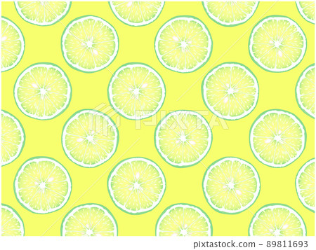Lime slice background ④ (regular, yellow background) 89811693
