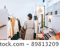 Clothing store women shopping 89813209