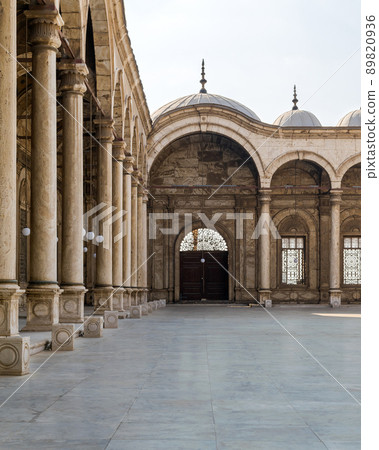 Passage at the courtyard of the Great Mosque of Muhammad Ali, Alabaster Mosque, Cairo Citadel, Egypt Passage at the courtyard of the Great Mosque of Muhammad Ali, Alabaster Mosque, Cairo Citadel, Egypt 89820936