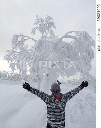 冬季北海道人和雪景 89821003