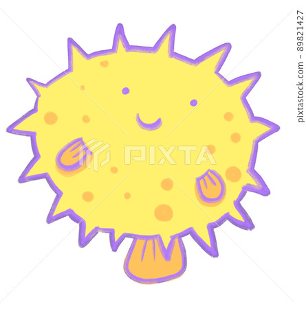 blowfish, pufferfish marine under the sea animal cartoon hand drawn doodle illustration blowfish, pufferfish marine under the sea animal cartoon hand drawn doodle illustration 89821427