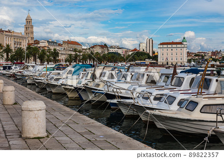 Cityscape along the harbor in the old town of Split, Croatia Cityscape along the harbor in the old town of Split, Croatia 89822357