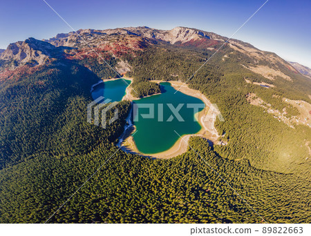 Aerial view on Black lake in National park Durmitor. Montenegro. Travel around Montenegro concept 89822663