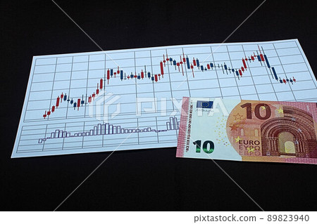 [Thumbnails of articles on foreign exchange, stocks, dollars, euros, bitcoins, etc.] Dollars, euro bills and charts 89823940