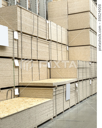Sheet stack in a construction store. 89824008