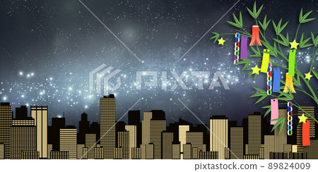 七夕城市景觀背景素材 89824009