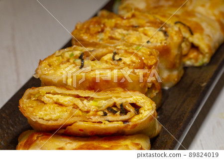 台灣美食，蛋餅，泡菜蛋餅，台湾料理、卵ケーキ、キムチ卵ケーキ、egg cake, 89824019