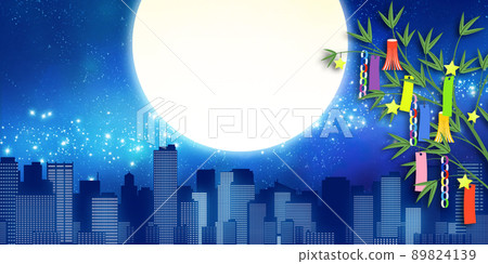 Tanabata cityscape background material 89824139