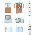 Before and after preparing for an earthquake 89825954
