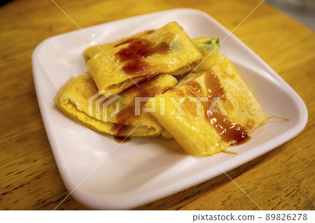 台灣美食，蛋餅，早餐，台湾料理、卵ケーキ、朝食、Taiwanese food, egg cake, 89826278