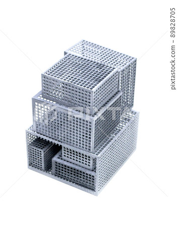Models printed on 3D printer isolated on white background. Gray plastic objects printed on 3D printer close-up. 3D printed models. Prototypes made by 3d printer. Concept new modern printing technology Models printed on 3D printer isolated on white background. Gray plastic objects printed on 3D printer close-up. 3D printed models. Prototypes made by 3d printer. Concept new modern printing technology 89828705
