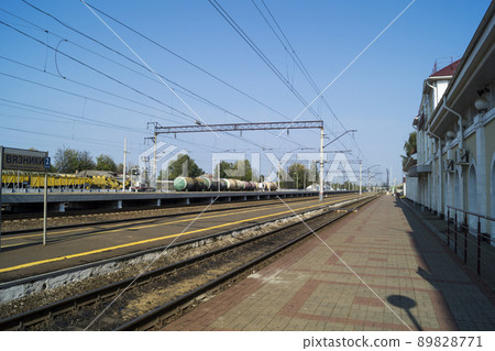 Platform beside station in city Vyazniki,Russia Platform beside station in city Vyazniki,Russia 89828771