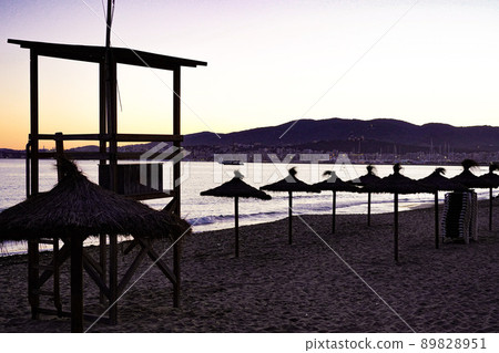 Arenal Beach Sunset Palma de Mallorca Spain Arenal Beach Sunset Palma de Mallorca Spain 89828951