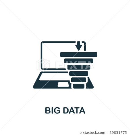 Big Data icon. Monochrome simple Industry 4.0 icon for templates, web design and infographics 89831775