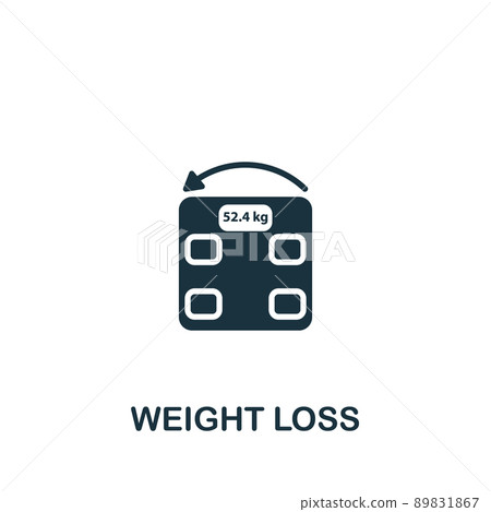 Weight Loss icon. Monochrome simple Healthy Lifestyle icon for templates, web design and infographics 89831867
