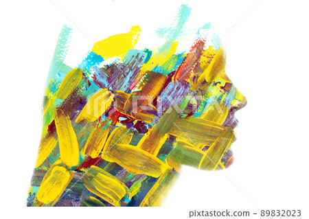 Paintography. A portrait of an artist in a creative process Paintography. A portrait of an artist in a creative process 89832023