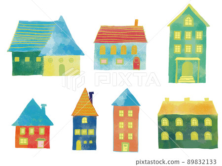 斯堪的納維亞風格水彩觸感房屋套裝 2 斯堪的納維亞風格水彩觸感房屋套裝 2 89832133