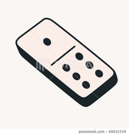 Cartoon vector funny cute Comic characters, domino. 89832539