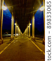 Illuminated bike path on the Bir-Hakeim Bridge in Paris 89833065