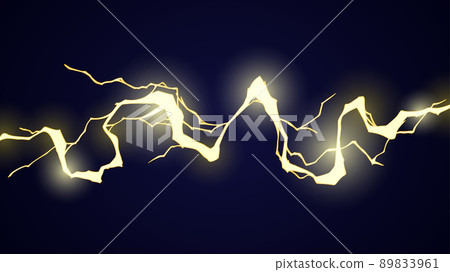 Effect style_Yellow thunder background_Illustration material_16: 9 Effect style_Yellow thunder background_Illustration material_16: 9 89833961