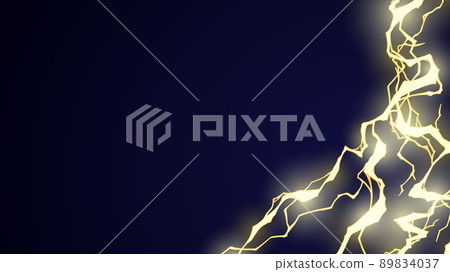 效果風格_黃雷背景_插畫素材_16:9 89834037