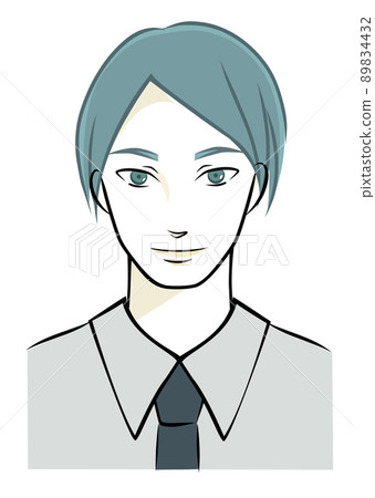 Hand-drawn illustration of a genderless man... - Stock Illustration ...