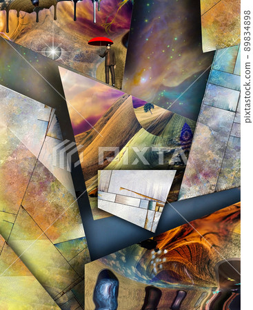 Symbolic dimensional abstract 89834898