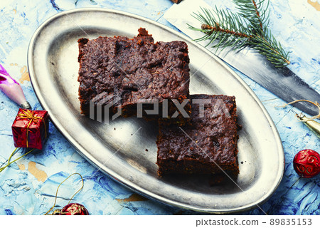Panforte is a traditional Italian Christmas torte. Panforte is a traditional Italian Christmas torte. 89835153
