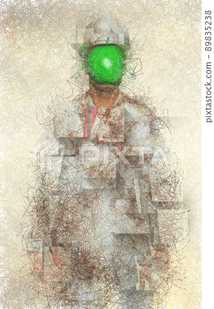 Green apple abstract 89835238