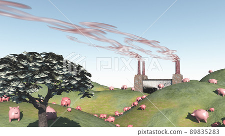 Pigs and dollars tree 89835283