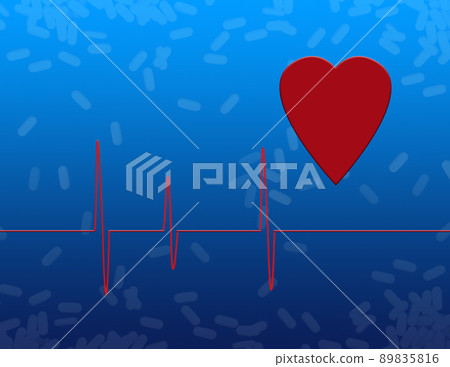 Heartbeat cardiogram 89835816