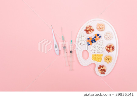 Pharmaceutical Industry and Medicinal Products - Different Colored Pills 89836141