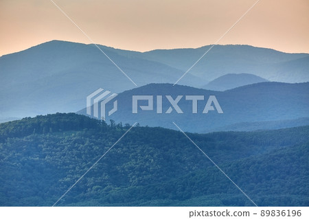 Mountains misty landscape 89836196
