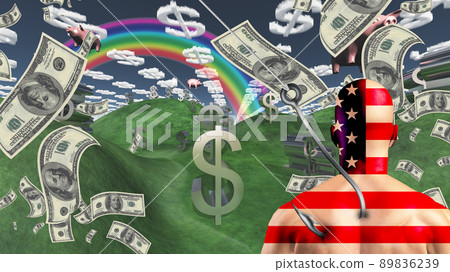 American man before wealth landscape American man before wealth landscape 89836239