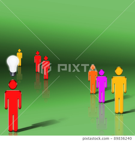 Little man with idea 89836240