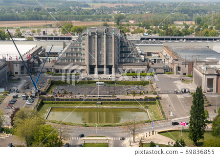 Belgium, Brussels, Heizel Palace 5 seen from the restaurant of the Atomium 89836855