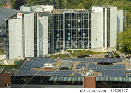 Belgium, Brussels, Buro Design Center seen from the Atomium restaurant Belgium, Brussels, Buro Design Center seen from the Atomium restaurant 89836857
