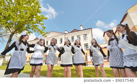 Happy Russian girls graduating on graduation day. - Stock Photo [89837540]  - PIXTA